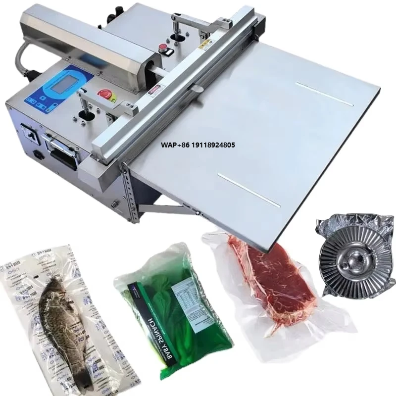 

Factory Wholesale Digital Control Vacuum Sealer Machine for Meat Fish Fruit Vegetables Gas Filling Food Packaging Plastic Foil