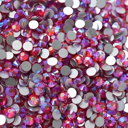 SWAGPICK SS4-30 Glass Light Siam AB Nail Art Decorations Flatback Rhinestones Non HotFix Glitter Glue Crystal DIY Wedding Dress