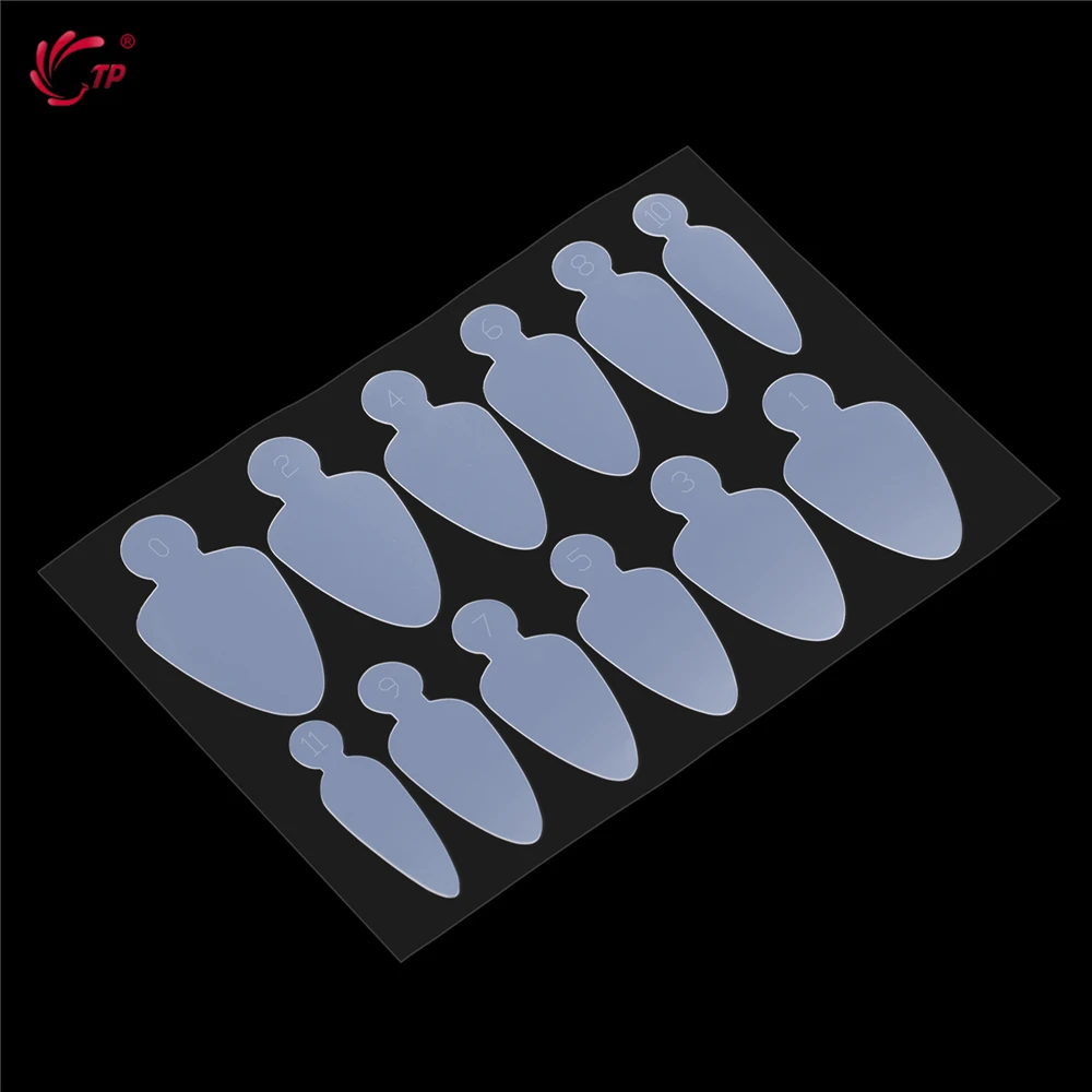 TP 60Pcs French Tip Nail Stickers for Dual Forms Reusable Silicone Pad Manicure Stickers for Nail Mold and Gel Extension