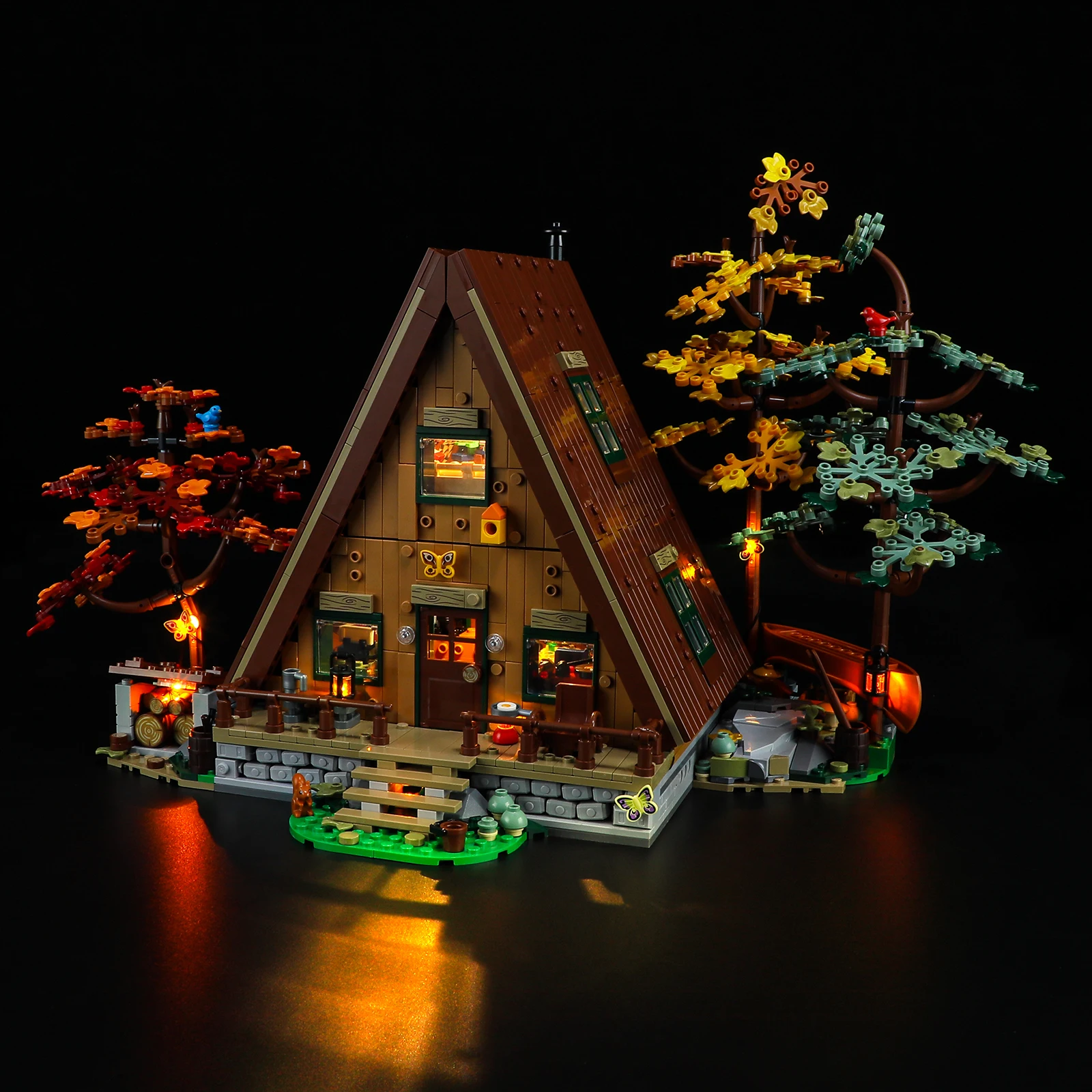 LED Light Kit for 21338 A-Frame Cabin Building Blocks Set (NOT Include the Model) Bricks Toys for Children