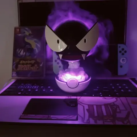 Pokemon Luftfuktare Gengar Rökning Nattlampa Luftrenare Stämningsbelysning LED-lampa Dator Atomizer Rum Dekorera Gåva 10 best sales gengarlampa - №2
