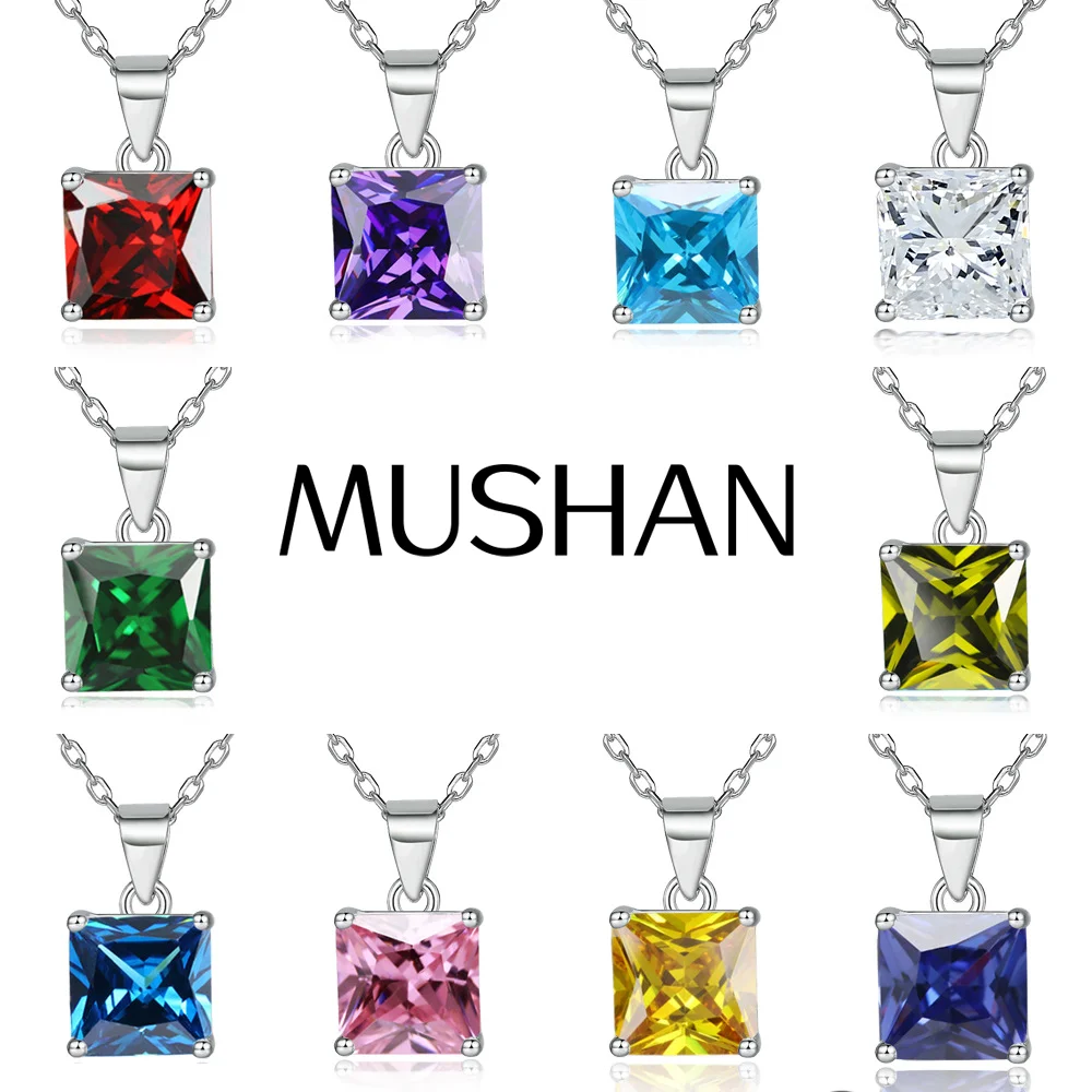 

Дизайнерское украшение MuShan: колье из стерлингового серебра 925 пробы с цирконом 7А, крест, для вечерних выходов, родированное, премиум-класса, с подвеской