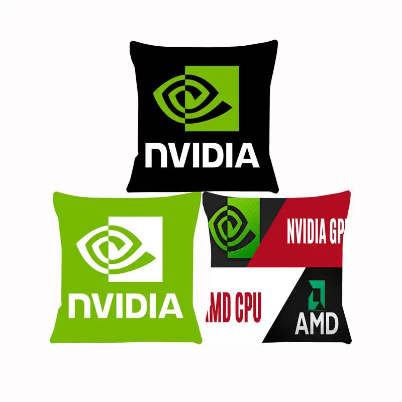 وحدة المعالجة المركزية Nvidia غطاء الوسادة ل أريكة كيس وسادة غطاء مقعد السيارة رمي المخدة 45X45cm للمنزل ديكور SJ-462
