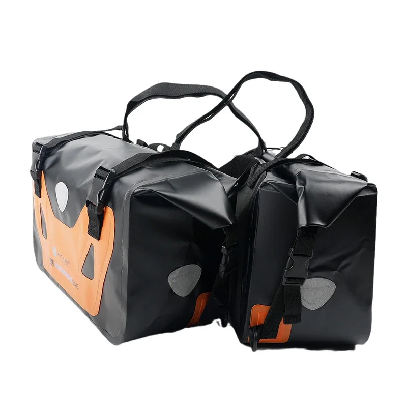 

-50L large capacity IPX6 waterproof motorbike pack bag horse camel saddle Motorcycle side bag