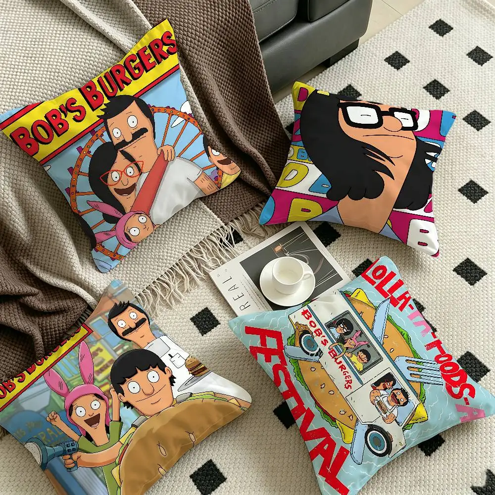 Cartoon B-Bobs Anime BurgersES Pillow Gift Home Office Decoration Bedroom Sofa Car Cushion Cover case 45x45