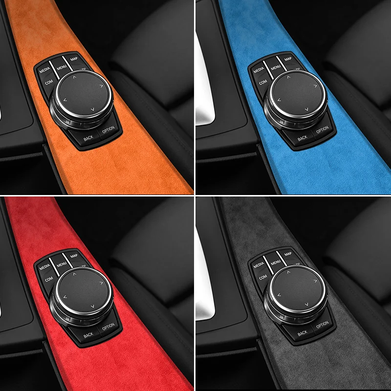 

Car Multimedia Switch Knob Panel Trim Frame Sticker For BMW 4 Series F32 F33 F36 Interior Tuning Accessories Made of Alcantara