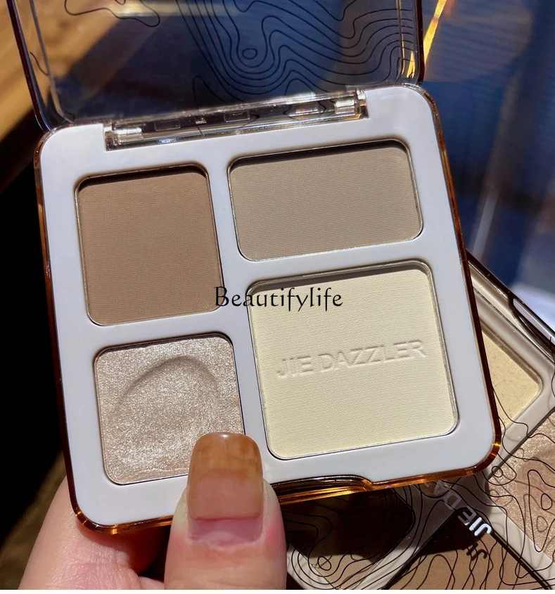 Highlight Contour Compact Four-Product Shadow Nose Shadow Matte Face Brightening Three-Dimensional Pearlescent