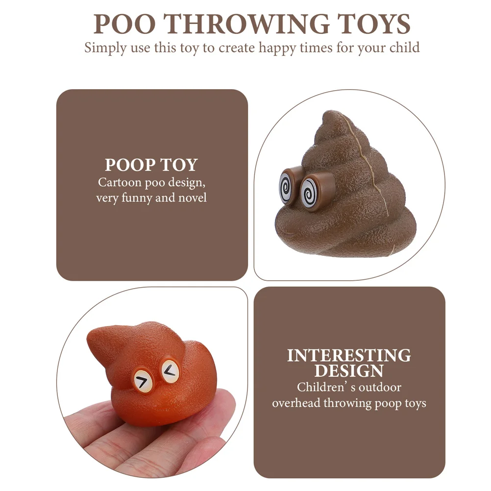 20 Pcs Poop Toys Realistic Prank Party Playthings Props Pvc Throwing Game Tossing Fake Baby Kids