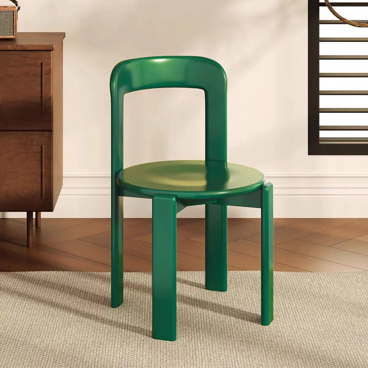 

2026 New Rey Mid-Century Retro Solid Wood Dining Chair Light Luxury Modern Design Backrest for Coffee Shop Homestay Living Room