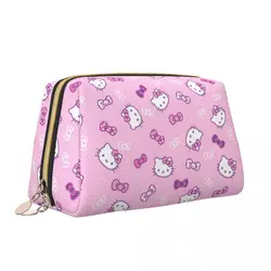 Large Capacity Hello Kitty Cosmetic Bag Portable Makeup Pouch Women Washbag Sanrio Kitty White Toiletry Kit