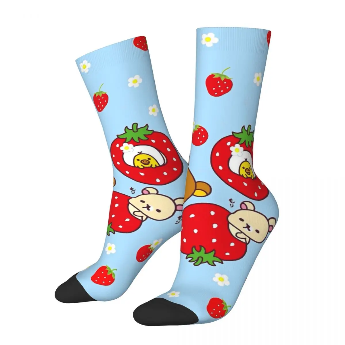 Strawberry Socks New 3D Print Funny Harajuku Unisex Middle Tube Socks