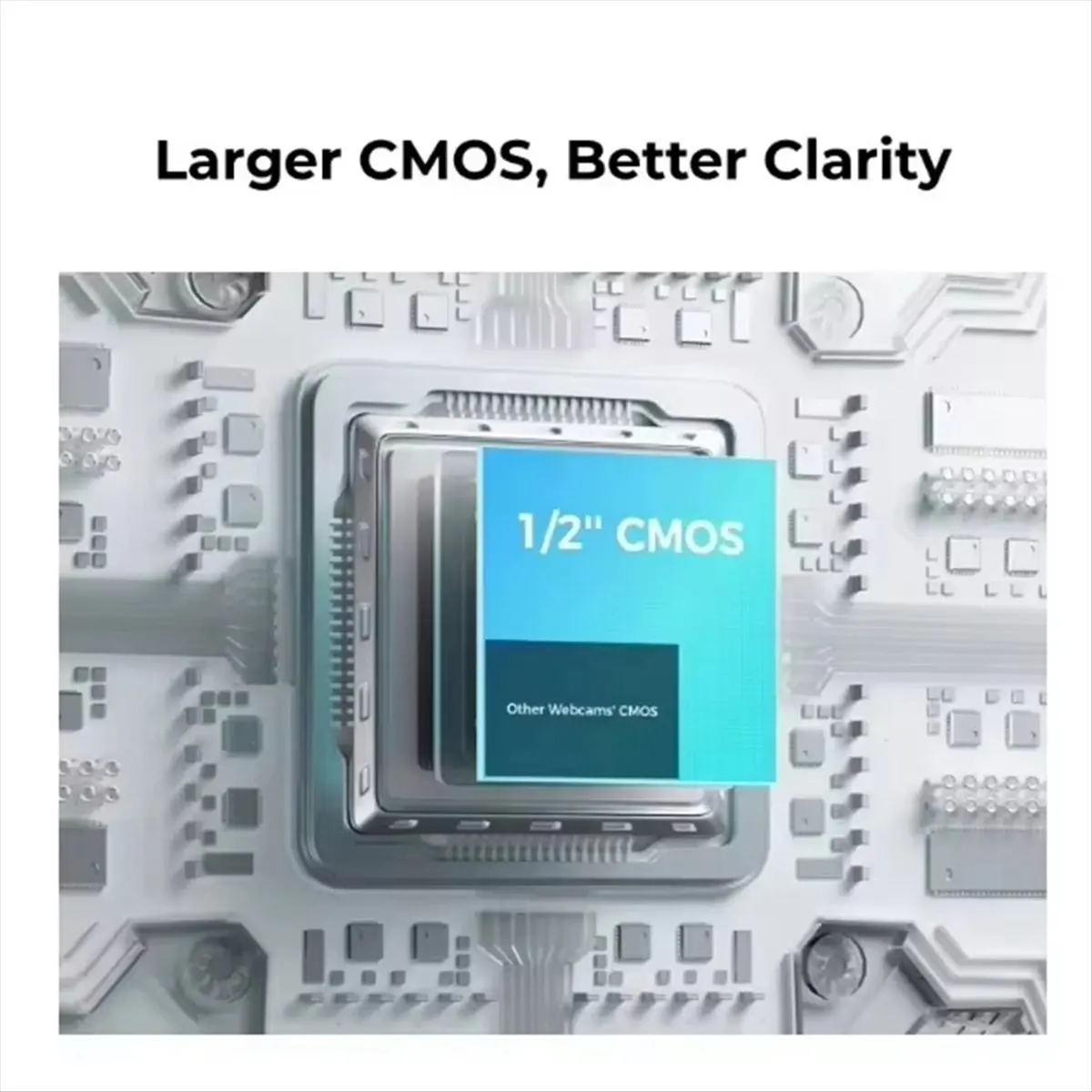 Microfoni omnidirezionali doppi con webcam 4K alimentate da AI stabili con riduzione del rumore e controllo automatico del guadagno Messa a fuoco automatica veloce