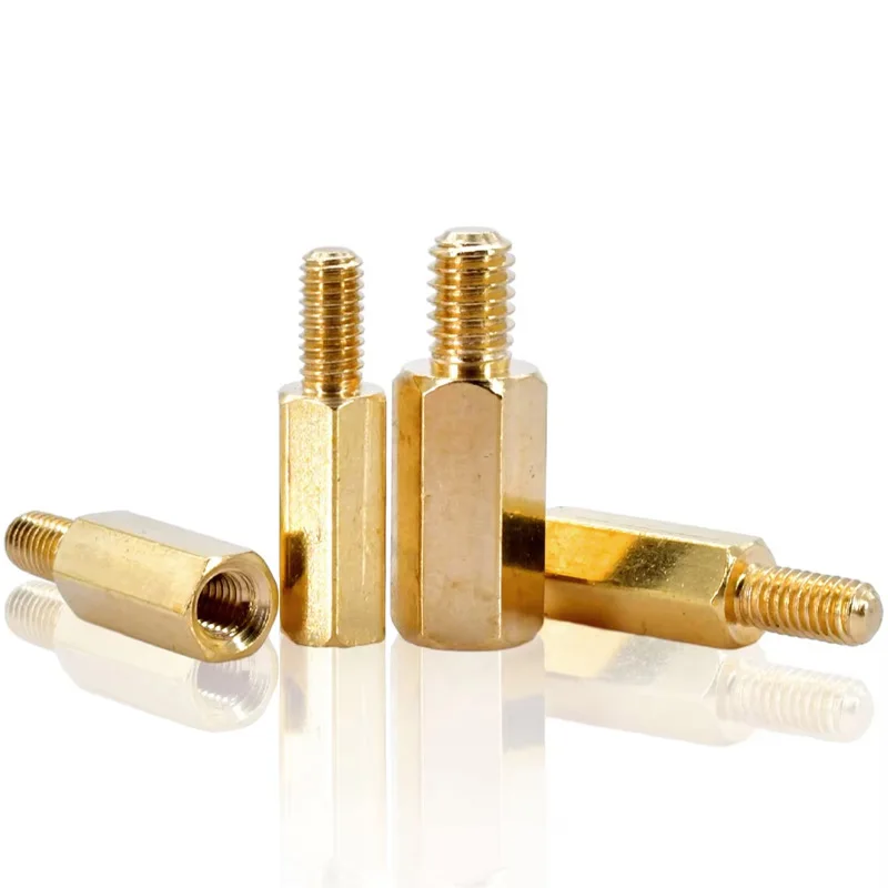 Hex Brass Spacing Screws Threaded Pillar M2 M2.5 M3 M4 M5 M6 PCB Computer PC Motherboard Standoff Spacer