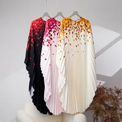 Irregular High-end Pleated Dress Long Summer Women's 2024 New Loose Hem Skirt Pleated Skirt