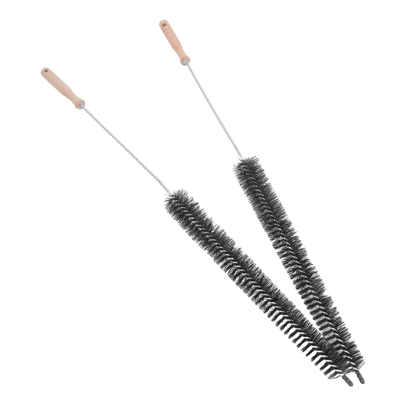 

2 Pcs Cleaning Brush for Washing Machine Dryer Black Wooden Handle Home Cleaning Tool Steel Ball Household Utility