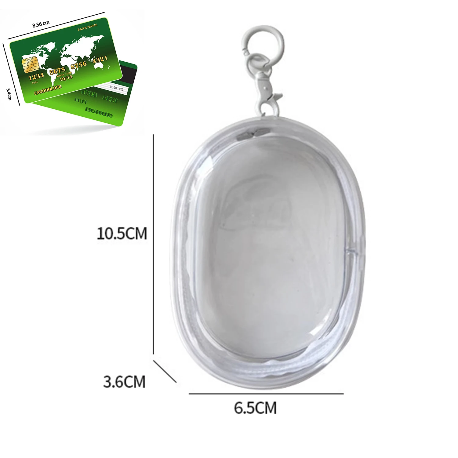 Round PVC Transparent Storage Box Data Cable Charger Earphone Storage Bag Portable Makeup Bag Jewelry And Cosmetics Organizer