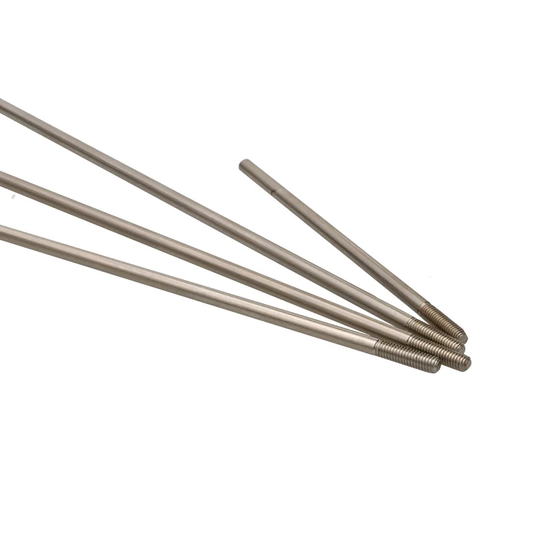 Arbre d'entraînement en acier inoxydable pour bateau RC, diamètre 2/3.14/4/5mm, filetage de 15mm, longueur d'essieu de Transmission 100-400mm pour modèle de bateau marin, 4 pièces