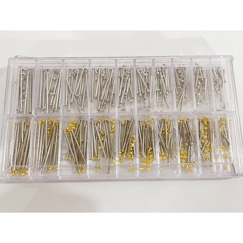 Outils de réparation de montres, cosses de sangle, tiges d'oreille brute de fermoir, ensembles d'or et d'argent, ensembles de réparation de montres de diverses spécifications