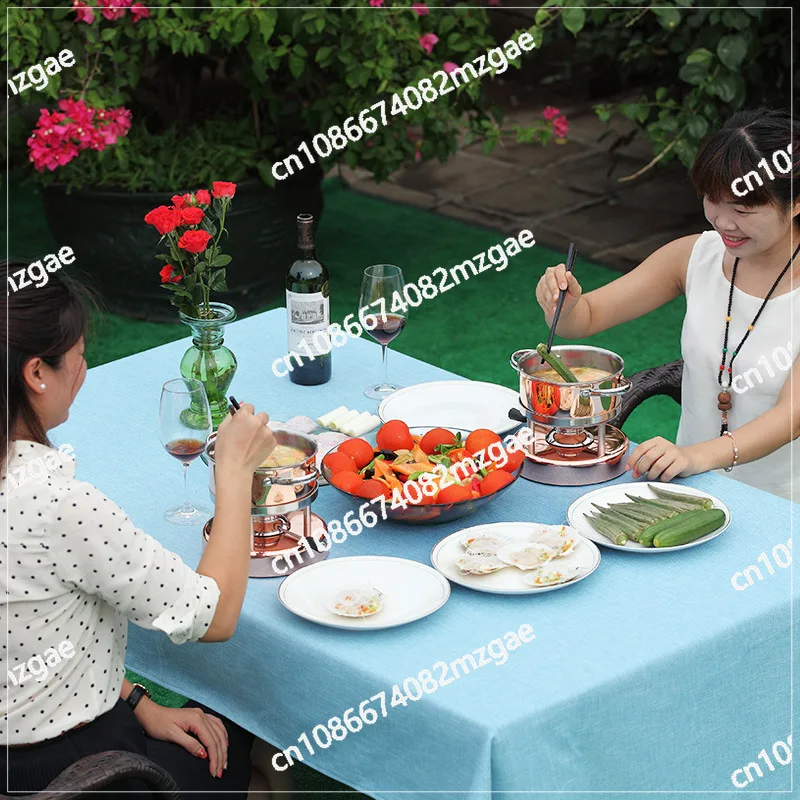 

Портативный медный горячий горшок с ручным контролем температуры 1,3 кВт, 304, семейный маленький горячий горшок для общественного питания, набор 16 см