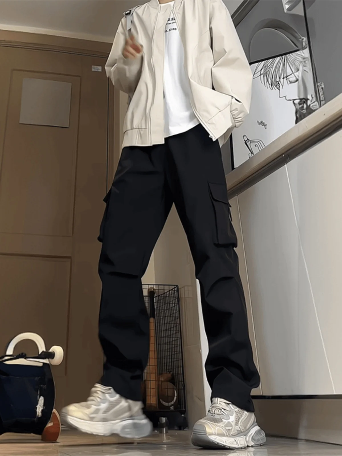 

Мужские брюки-карго с мягкой флисовой подкладкой, ветрозащитные, водоотталкивающие, для активного отдыха, походов, прямого кроя, с молниями, повседневные.