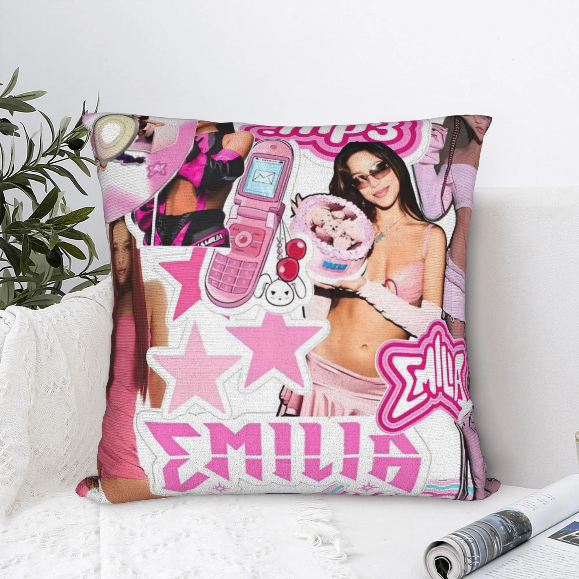 

Музыкальные квадратные наволочки Emilia, полиэстер, домашний чехол для подушки, крутой декор, наволочка 45*45