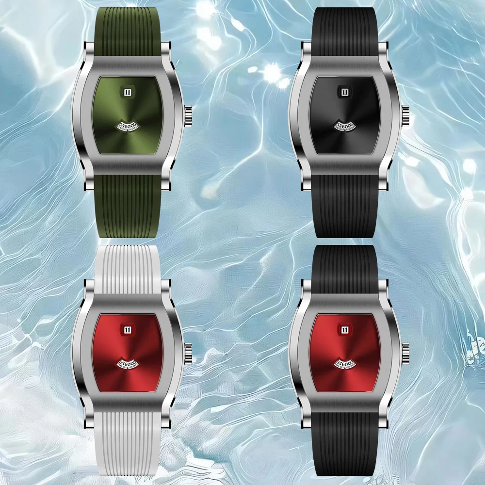 Newly designed Specht & Söhne Jump Hour Watch For Men Seagull Automatic Watches Rubber Strap Sapphire Crystal 50M Waterproof