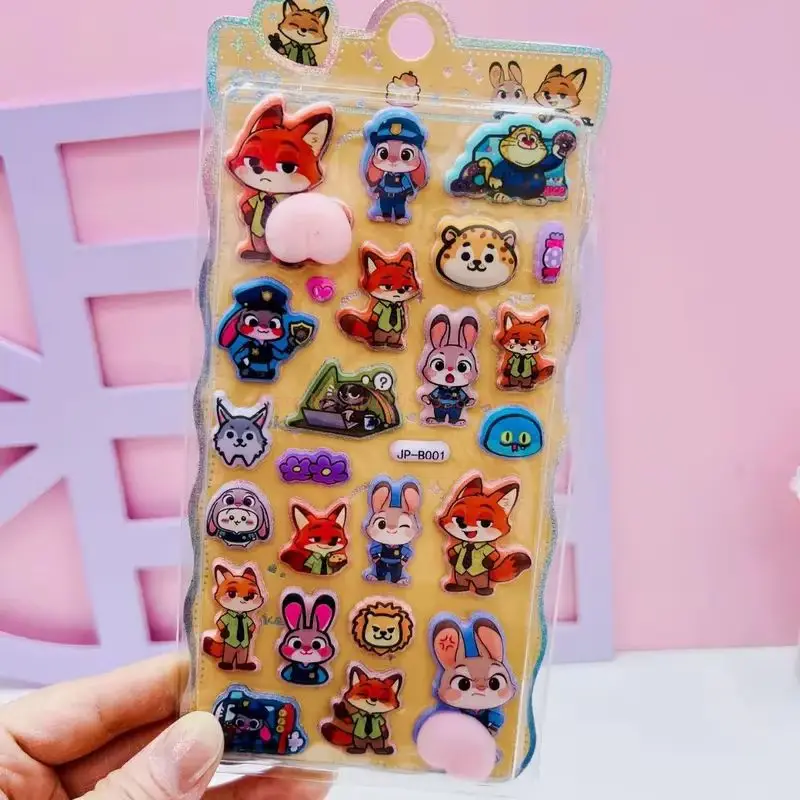 

Zootopia 20pcs Kawaii Butt Sticker Soft Pinched Buttocks Sticker Decompression 3d Bubble Sticker Phone Case Decor Gifts