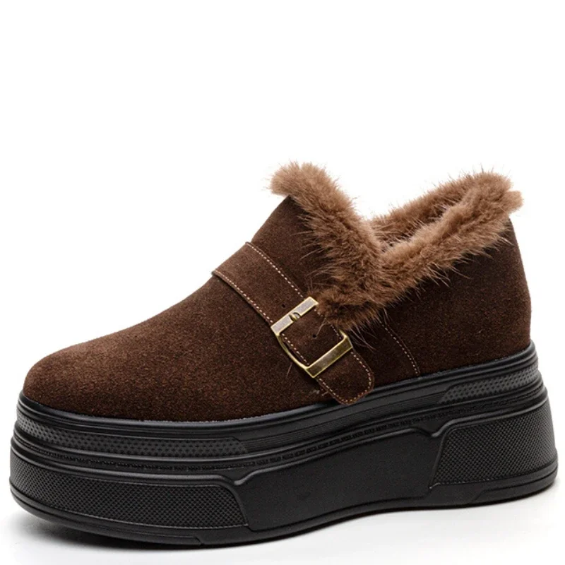 

Замшевые туфли на платформе 8,5 см, кроссовки на танкетке, осенние кроссовки, женские туфли на скрытом каблуке, весенняя обувь на увеличенном каблуке