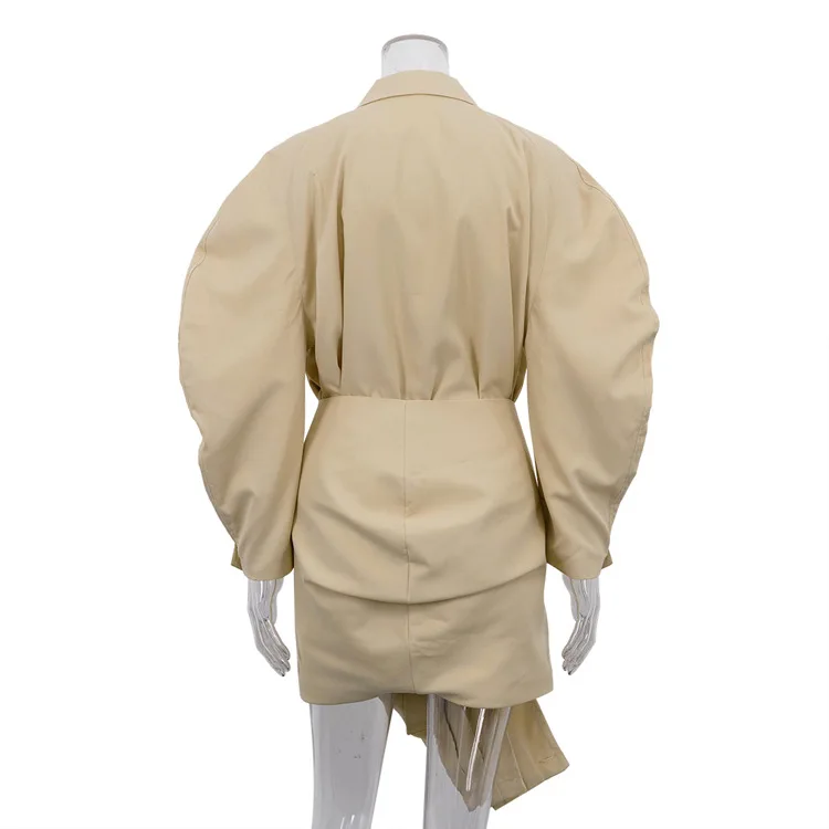 Conjunto de falda asimétrica para mujer, blusa acampanada de manga larga, camisa elegante con minifalda de cintura alta, ropa femenina