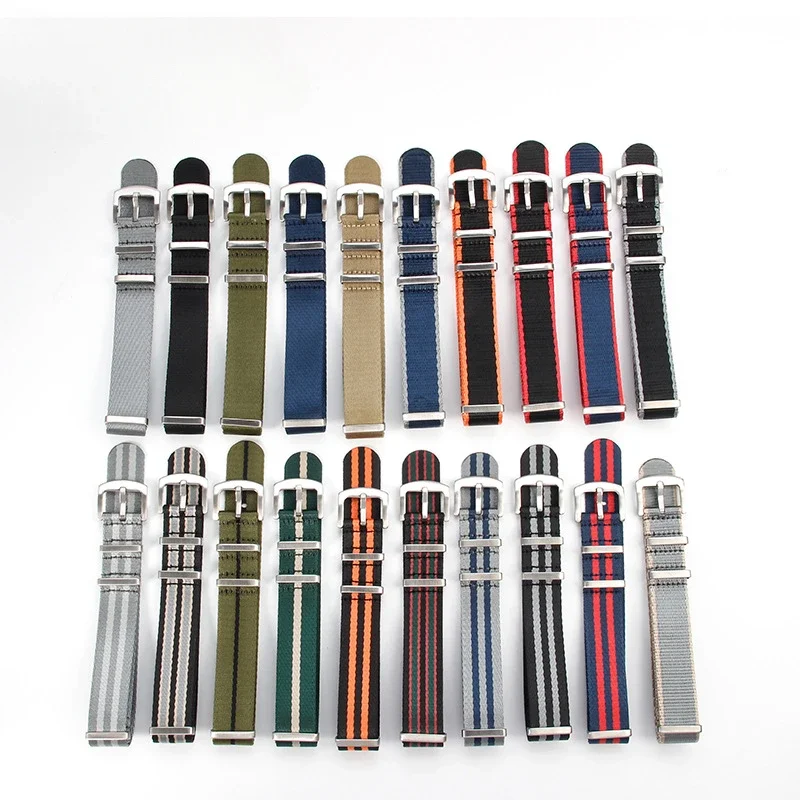 20mm 22mm pulseira pino fivela de aço inoxidável pulseira acessórios relógio para omega seamaster tudor iwc cinto cinta lona náilon
