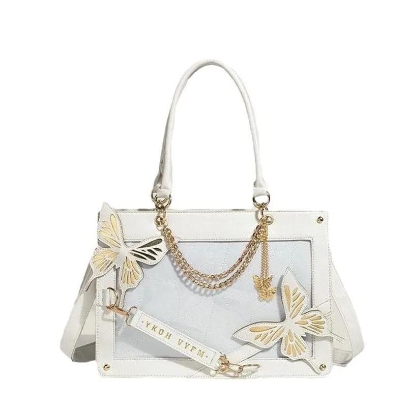 Lolita Gothic Itabag Y2k Labyrinth Butterfly Spider Web Handbag Vintage Elegant Women Shoulder Bag