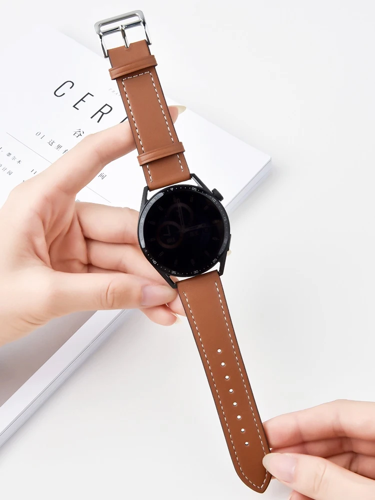 Lederband für Huawei Uhr GT5/GT 6/2/3/4 Pro 46 mm 42 mm Handgelenk Ersatzarmband Correa Huawei GT6 46 mm 20 mm 22 mm Armband