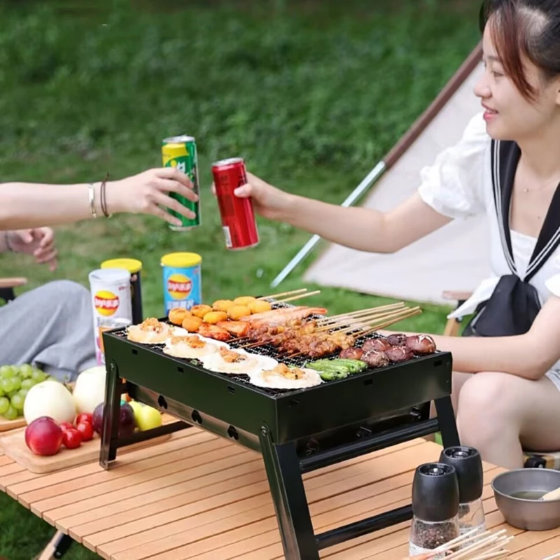 

Fold Camp Barbecue Outdoor Barbecue Grill Portable Folding Barbecue Grill Household CharCoal Grill Stove Multifunctional Beach