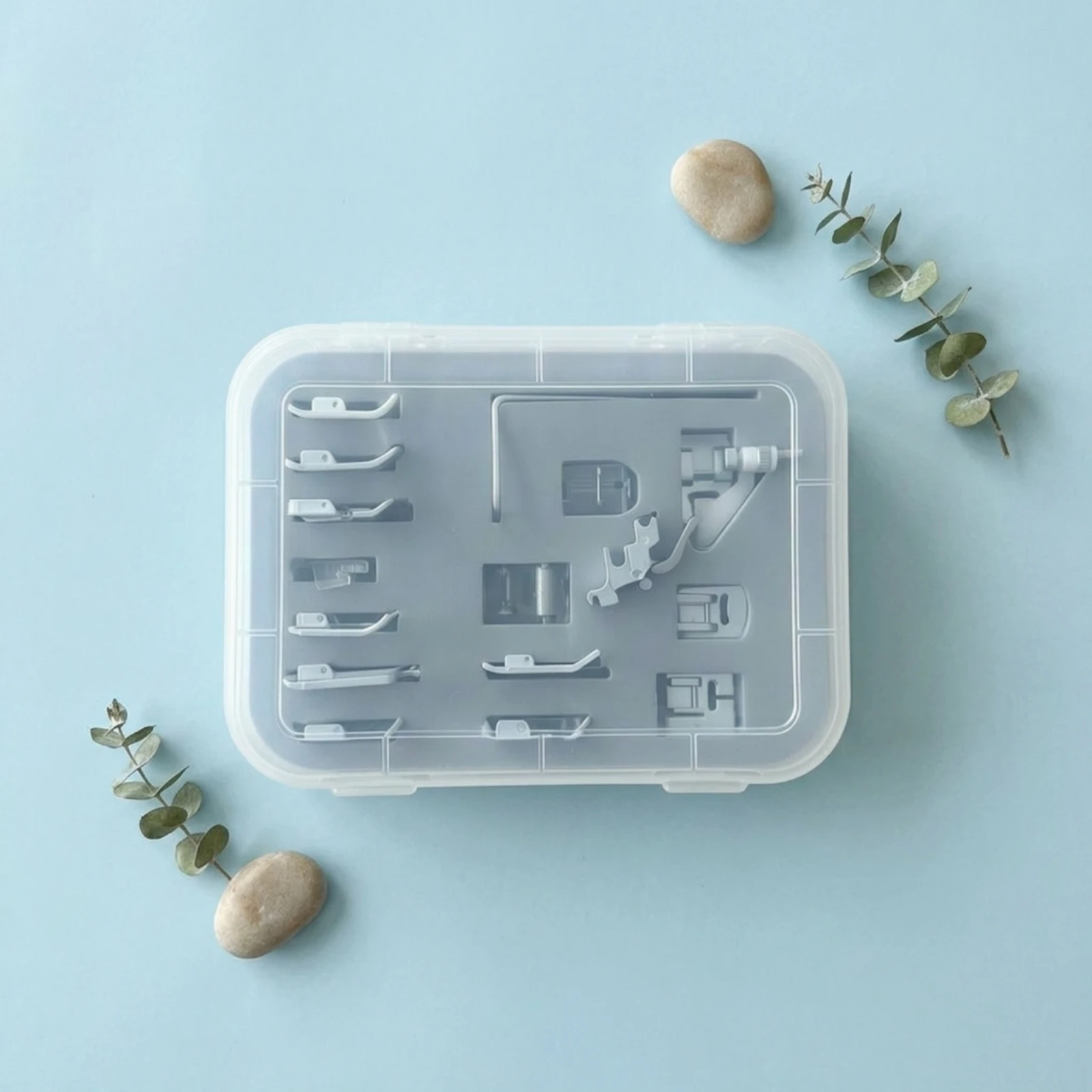 16 Pieces Presser Foot Assortment with Storage Case Organized Presser Feet Set with Storage Case Compact Long-Lasting