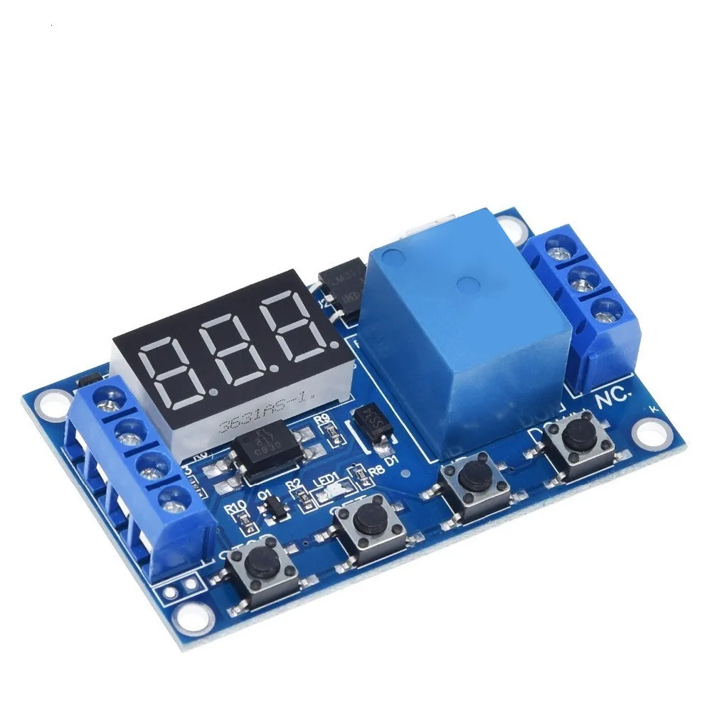 Time Relay Module 4 Pack DC 6V-30V Input with Cycle Delay Timer Switch Function and Parameter Save on Power Off