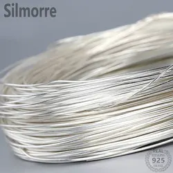 50cm/lot  Solid 925 Sterling Silver Wire for DIY Bracelet Necklace Earring Fine Jewelry Making  Findings&Components