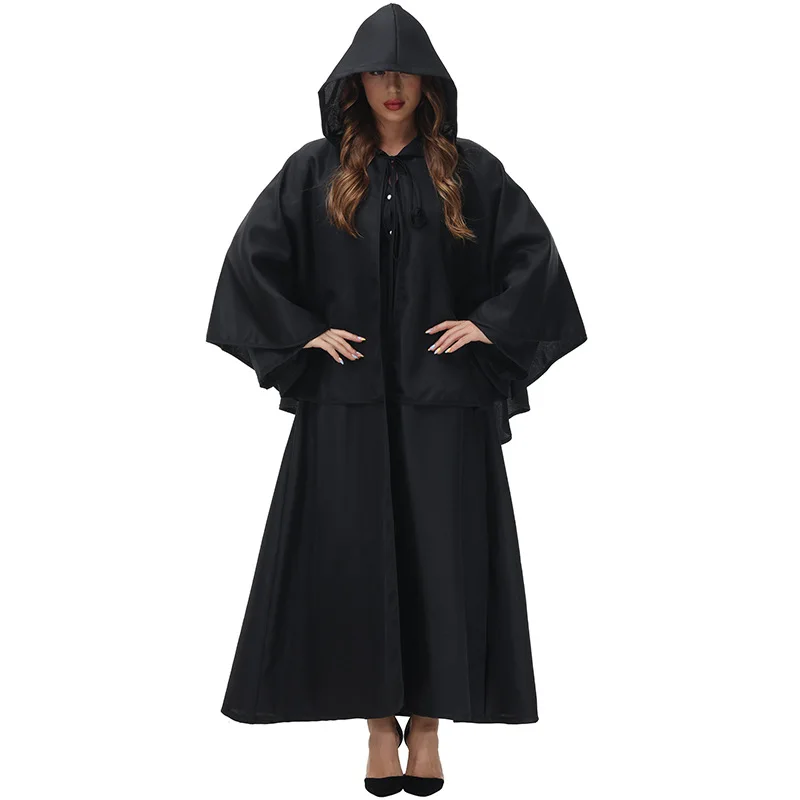 Loween Par المرأة معالج القرون الوسطى رداء كيب ماجيك تأثيري حلي مقنعين awl Faionable العرقية الملابس النسائية