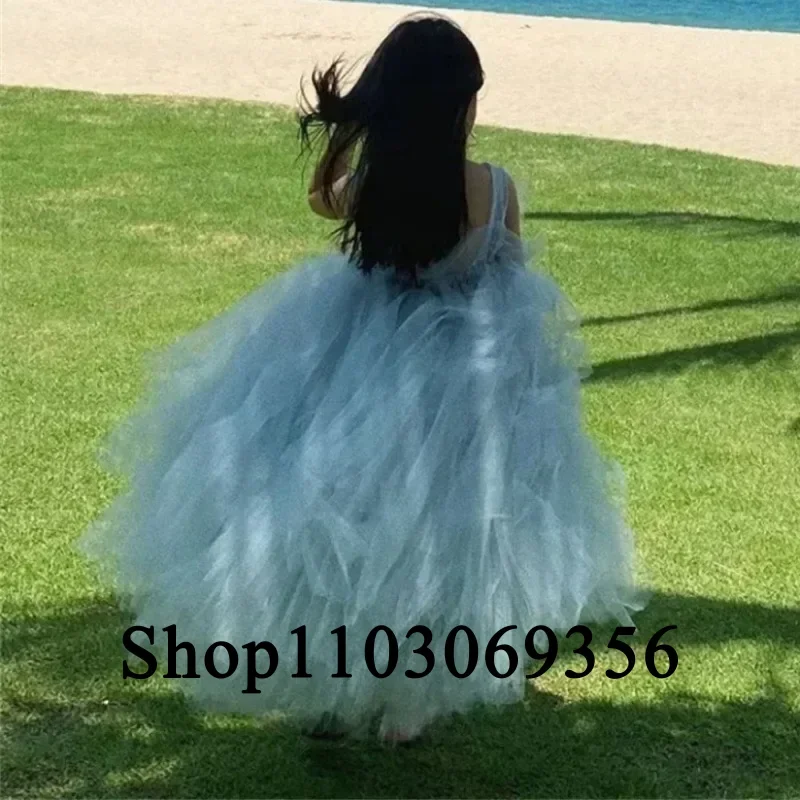 Custom Made Flower Girl Dress Tulle Piano Performance Princess Baby Girl Prom Dress for Wedding Birthday Party Evening Gown