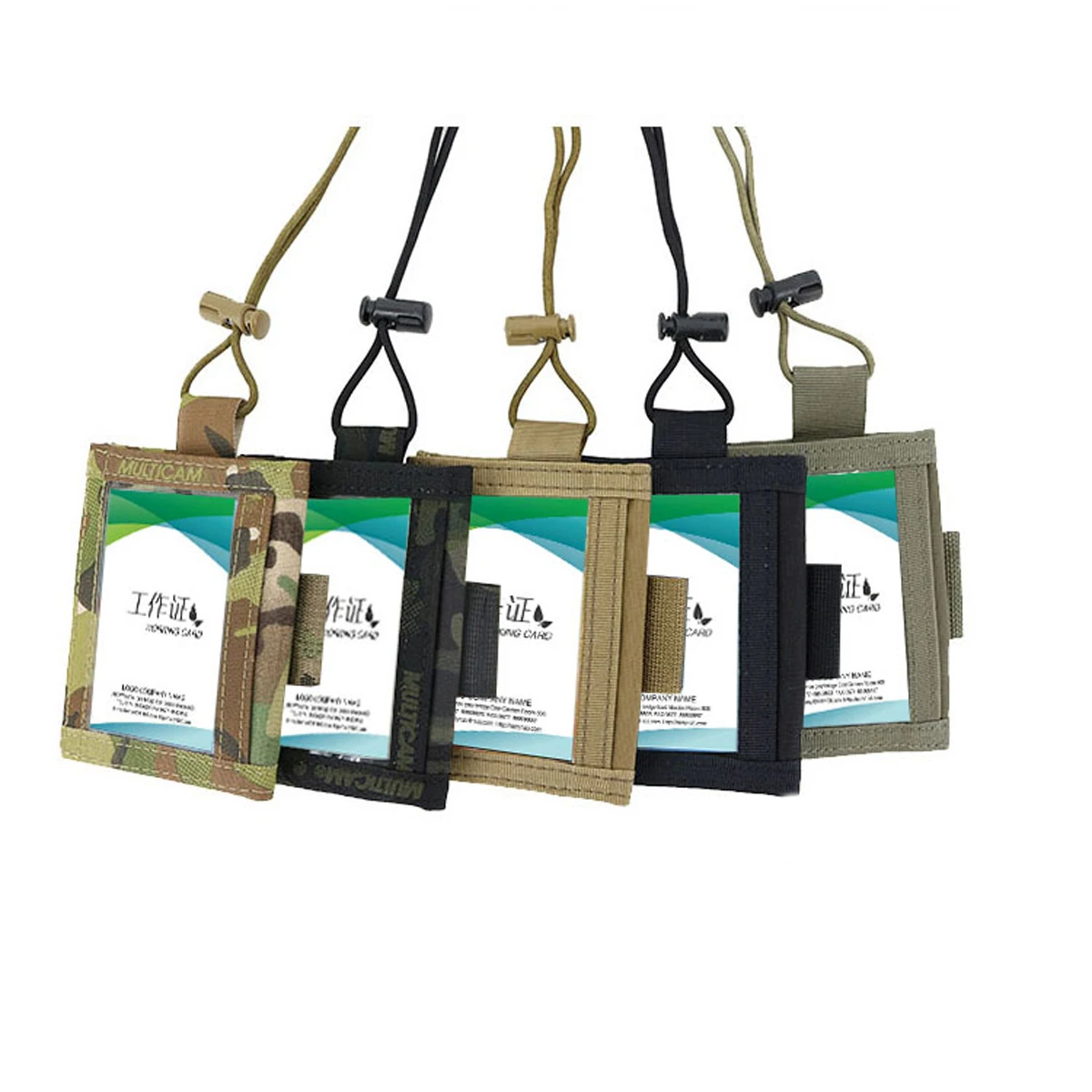 

Тактический держатель для удостоверений личности, чехол на шейный ремешок и органайзер для кредитных карт, кошелек для мелочи, держатель для удостоверения личности