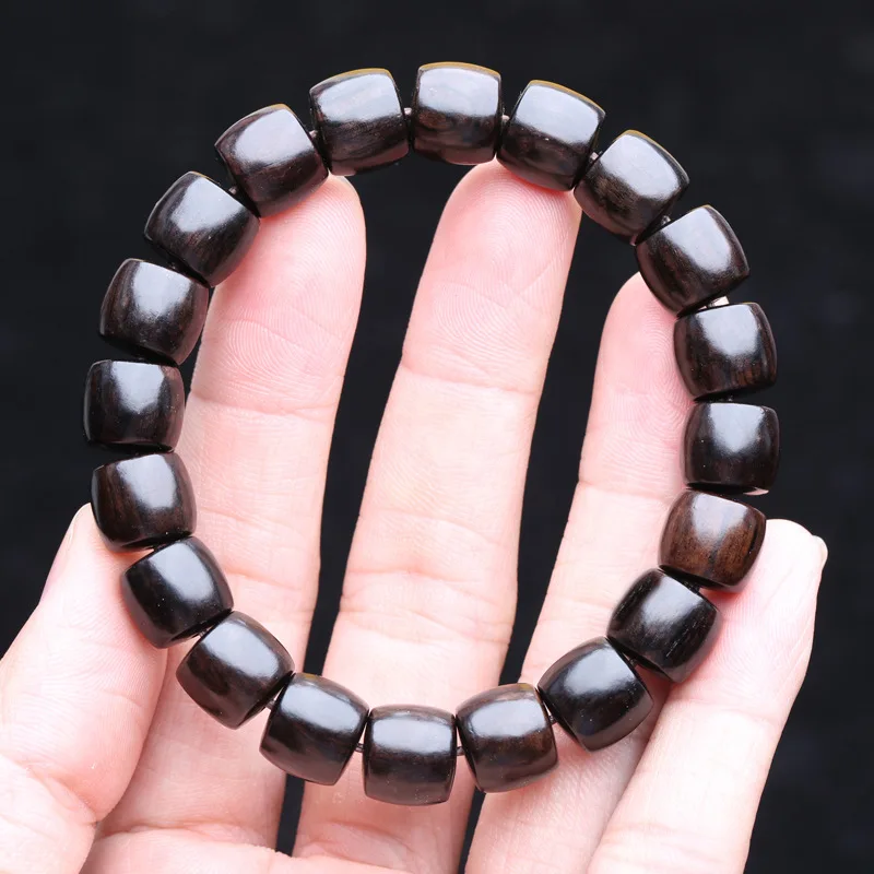 

Blackwood Guajacwood Bracelet Straight Cut Bracelet for Men and Women Single Circle Crafts Hand toy Finger Winding Disc Bracele