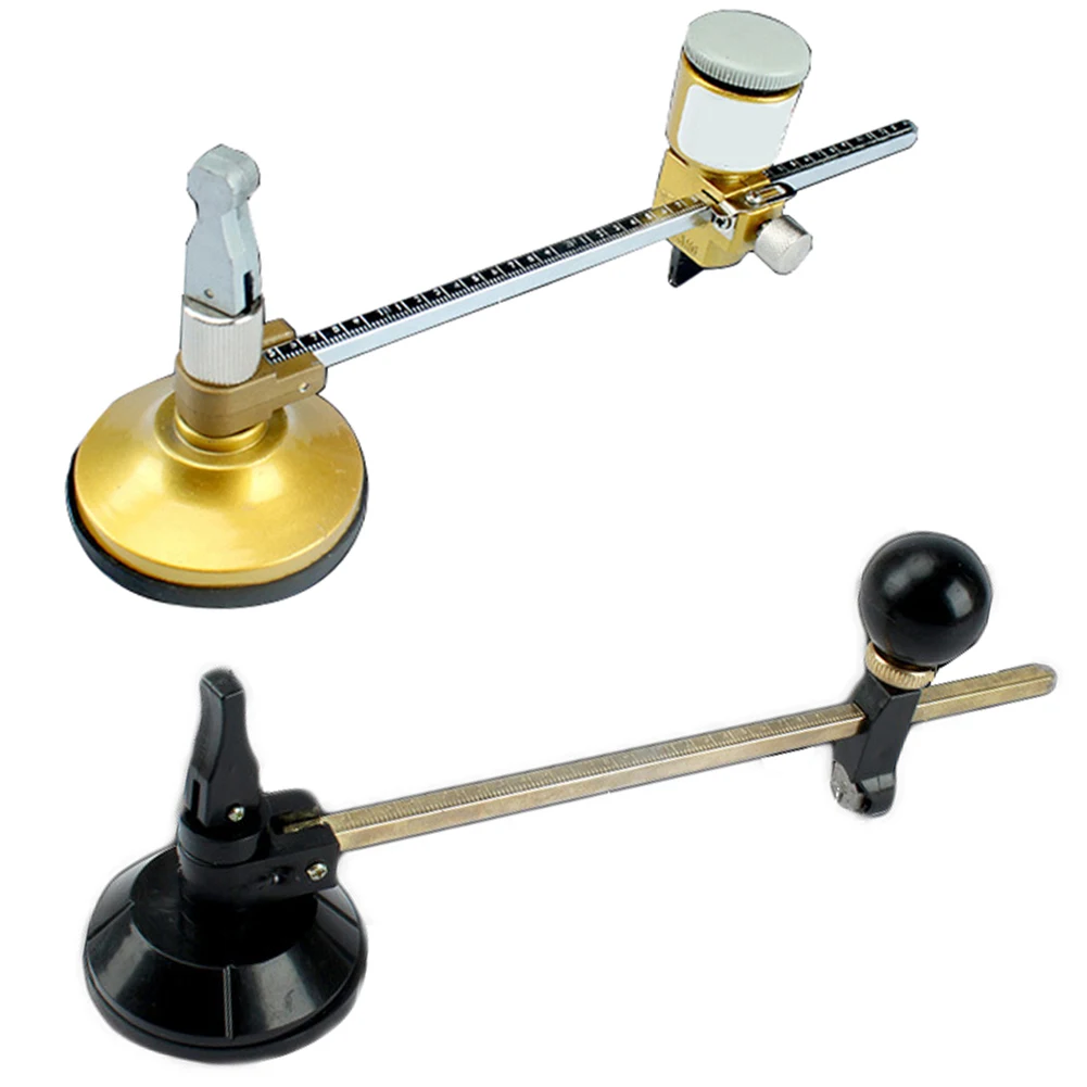 เครื่องตัดกระจกแบบมืออาชีพ เครื่องมือตัดทรงกลมพร้อมด้ามจับทรงกลม ปรับระดับด้วยถ้วยดูด แบบเข็มทิศ เครื่องตัดกระจกวงกลม