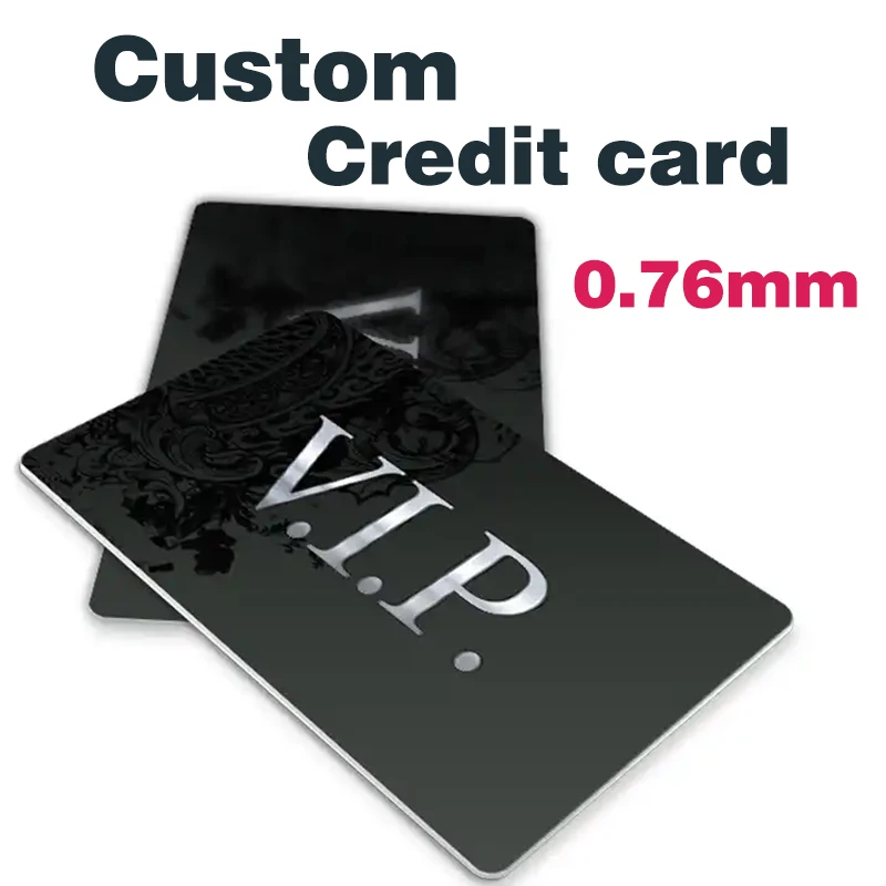 Custom Credit PVC Business Card Plastic Membership VIP Logo Name Waterproof Double Side Thank You Gift 85.5*54mm 0.76mm 200pcs