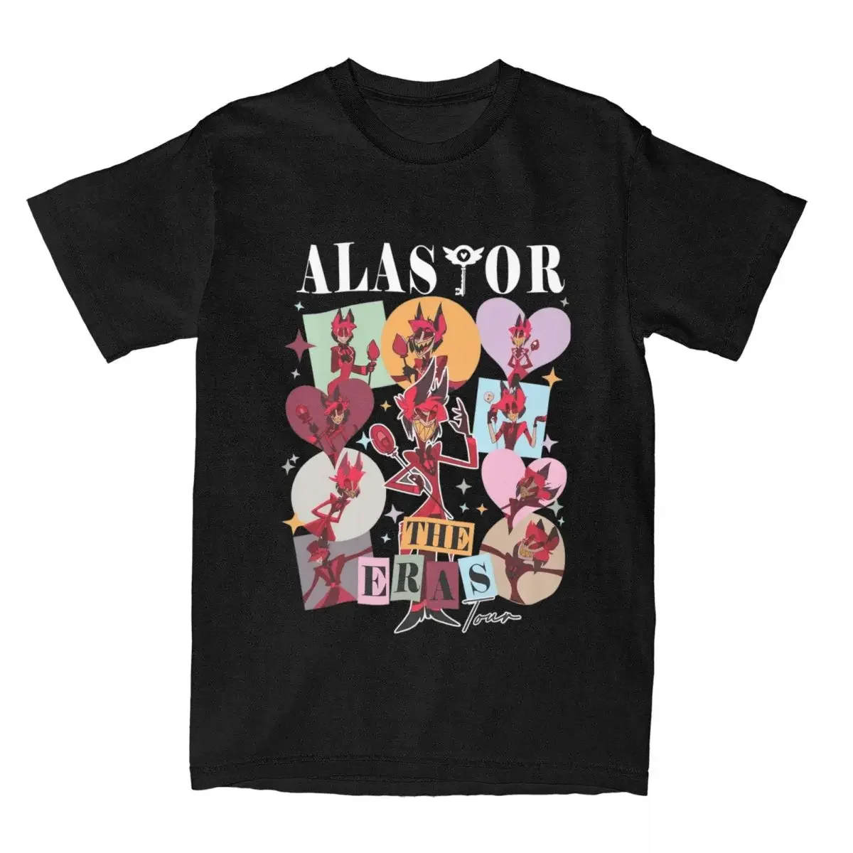 

Hazbins Hotels Short Sleeve Tees Gift Tops Humorous Alastor The Eras Tour T-Shirts for Men O Neck 100% Cotton T Shirt oversized