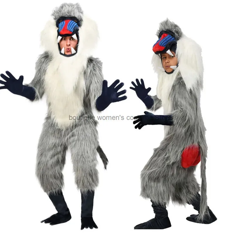 

Halloween Cosplay Costume Children's Day Stage Performance Cosplay Adult Children's African Animal Baboon Character Cosplay