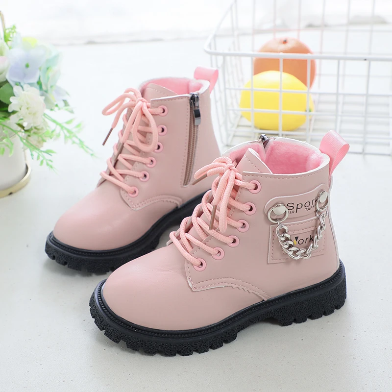 

Autumn Winter Children's Boots for Boys Girls Fashion Kids Ankle Snow Boots Rubber Outsole Warm Classic for Toddlers Big Kids