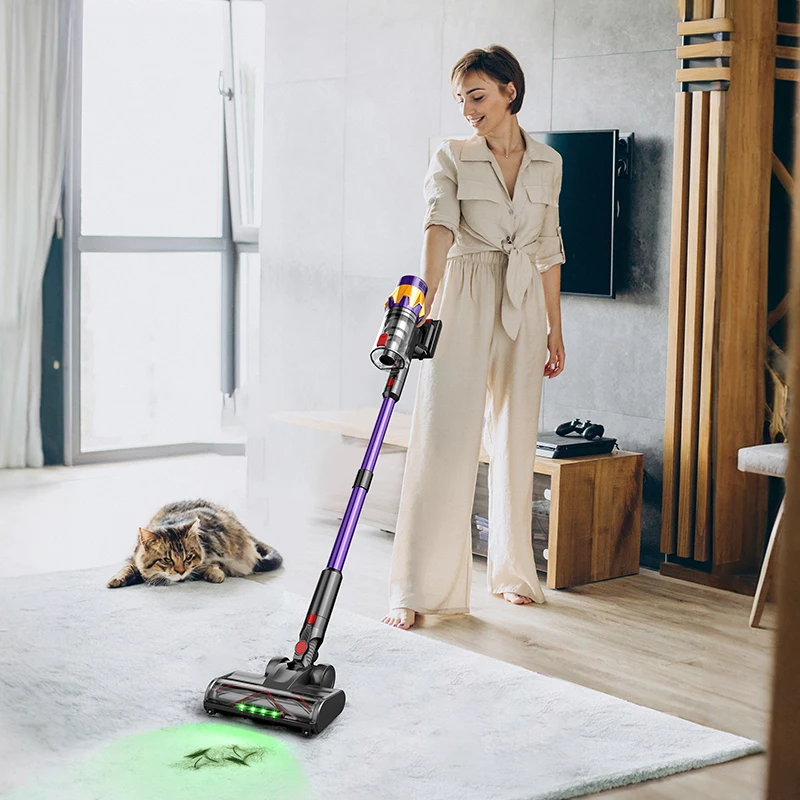 Wireless Vacuum Cleaner 550W 45KPA Strong Suction Portable Dust Cleaning Machine 1.2L Dust Cup Home Cleaner