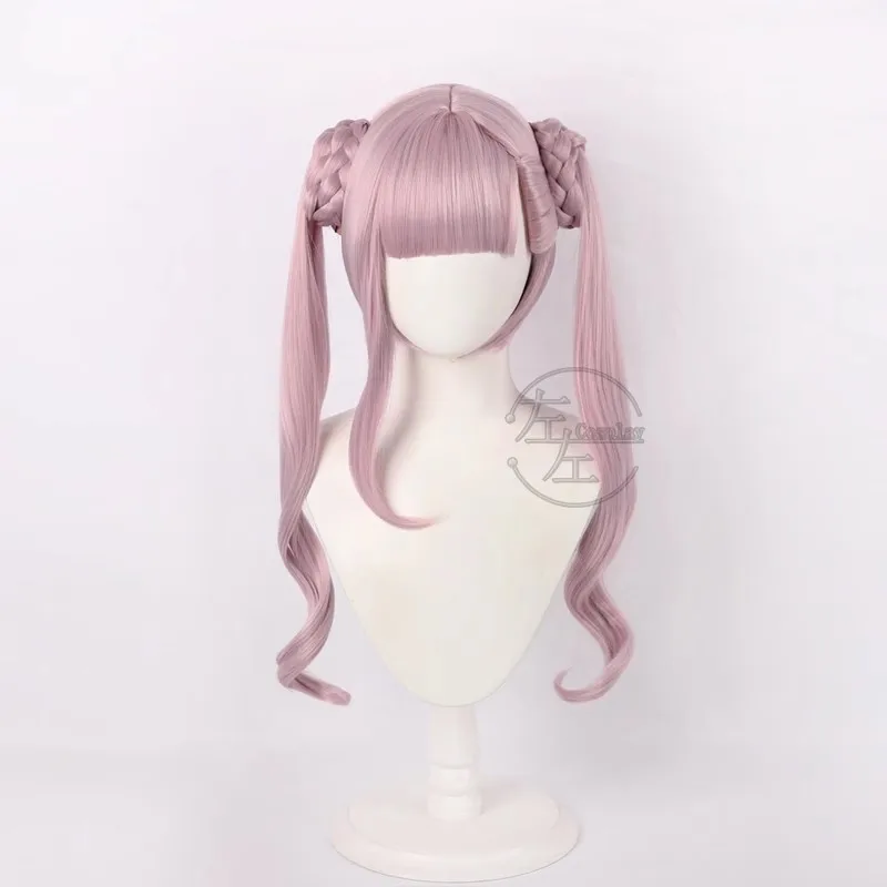 Juego Kako Tsukumo pelucas de Cosplay 65cm la centena línea Cosplay pelo sintético resistente al calor peluca de mujer fiesta Halloween + gorro de peluca