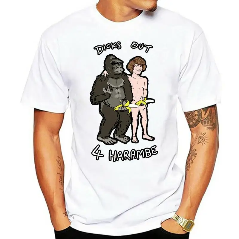 evolution DICKS UOUT FOR HARAMBE Interesting design Theme of men and women t-shirts with short sleeves