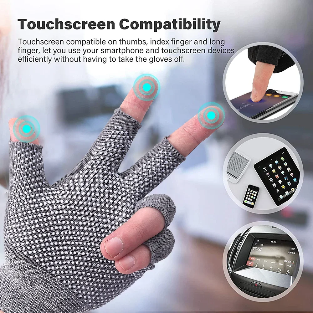 Non-Slip Nylon Working Gloves Thin Wear-Resistant Site Anti-Fouling Hands Protective Glove Riding Touchscreen Mittens