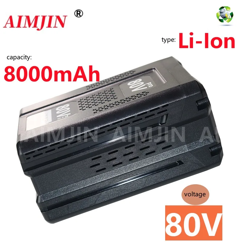 

AIMJIN 80V 8000mAH Battery Replacement For Greenworks GBA80400 Power Tools Pro 80